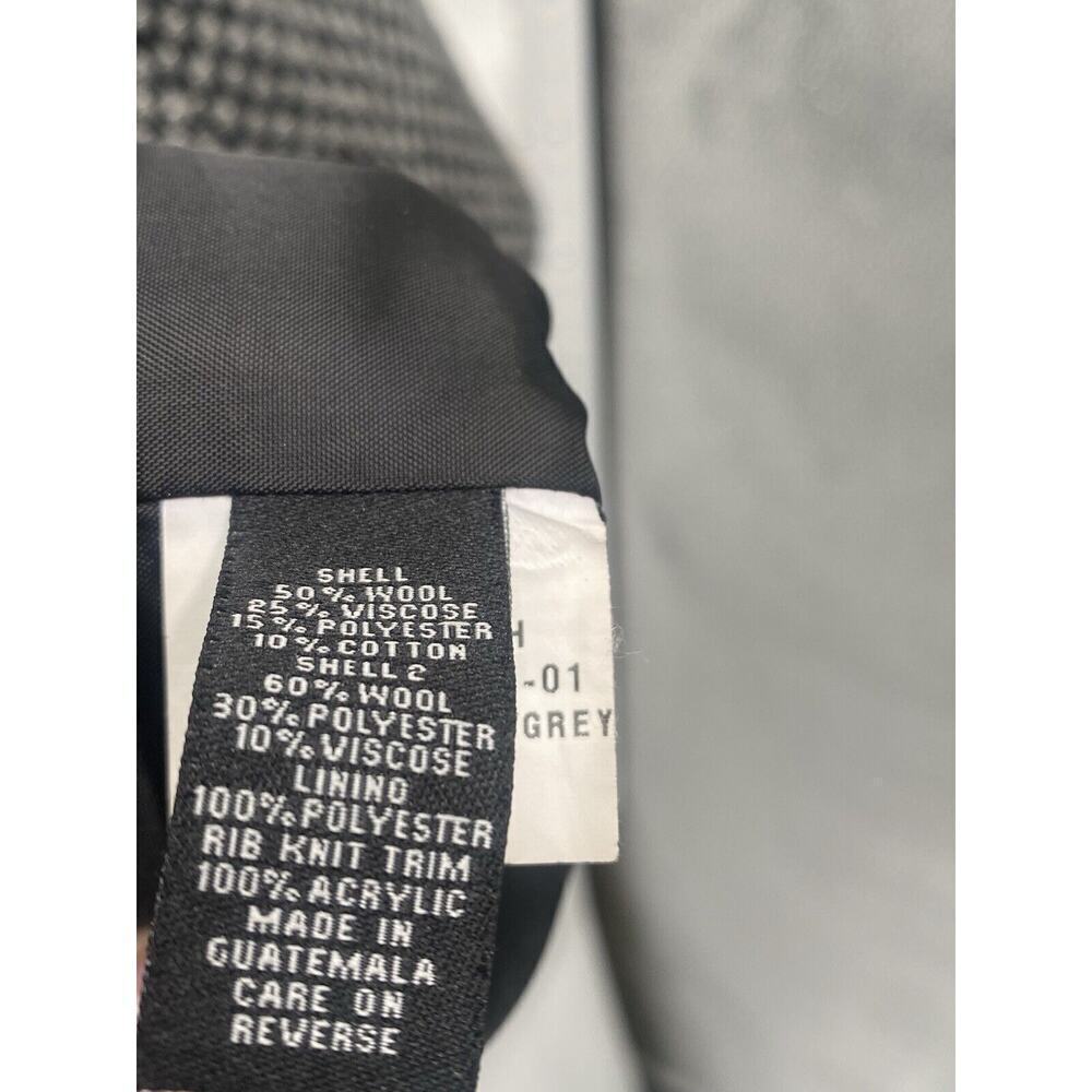 Nicole Miller Black and Gray Wool Coat Size 12 - Picture 7 of 9